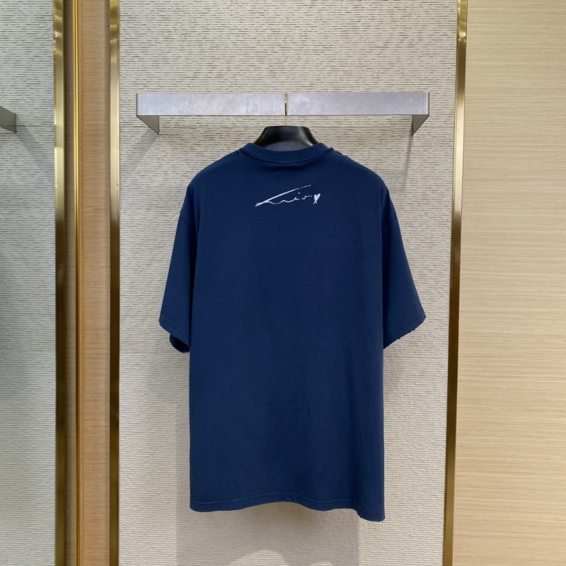 Balenciaga Portrait worn-in short-sleeve T-shirt 1