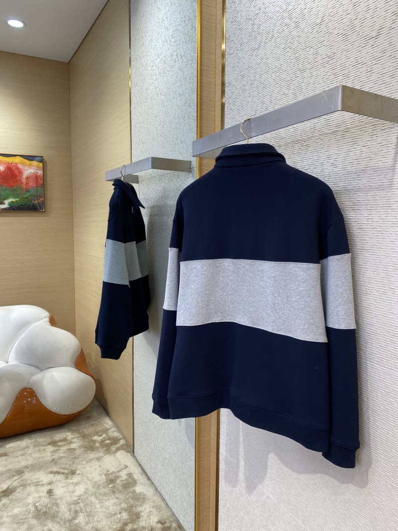 Miu Miu Lapel Embroidered Half Zip Colour Block Sweatshirt 3
