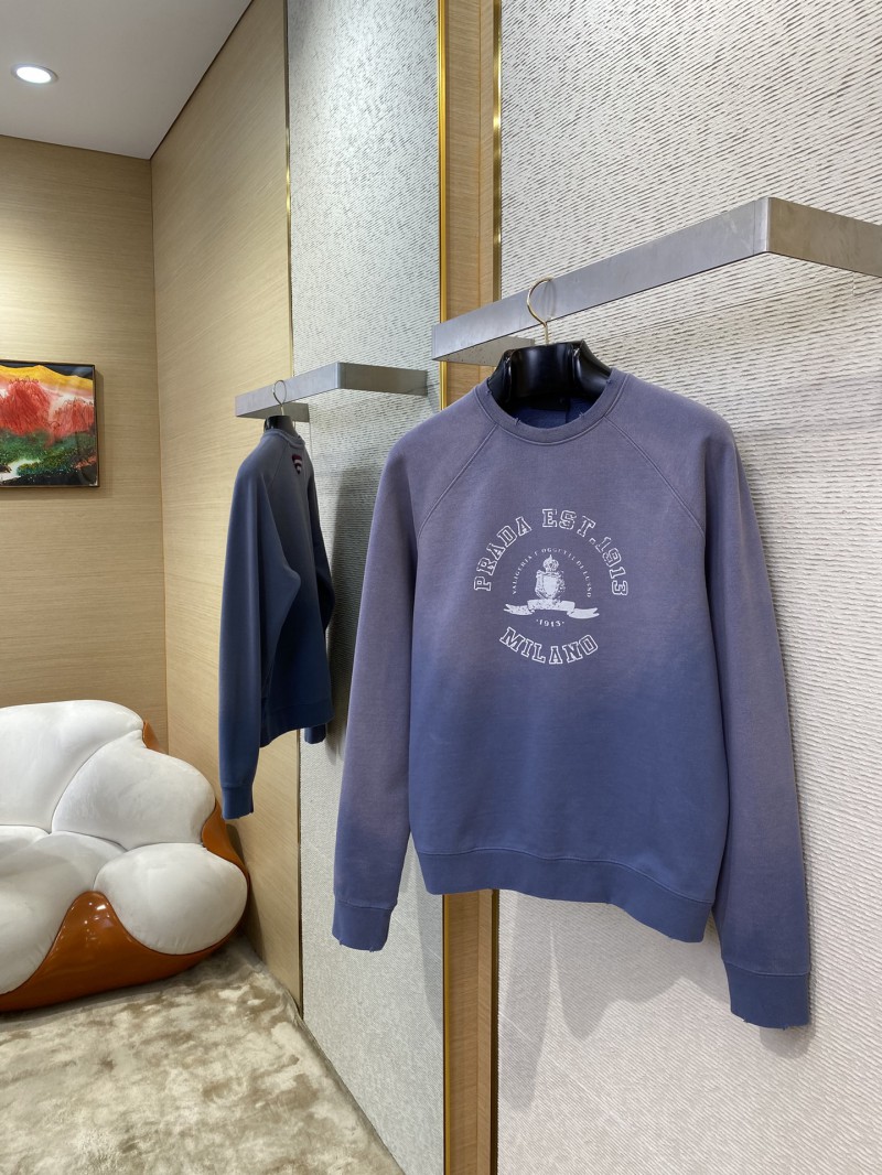 Prada Logo Printed Colour Block Triangle Label Crew Neck Gradient Sweatshirt 2
