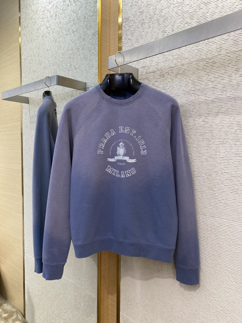 Prada Logo Printed Colour Block Triangle Label Crew Neck Gradient Sweatshirt 4