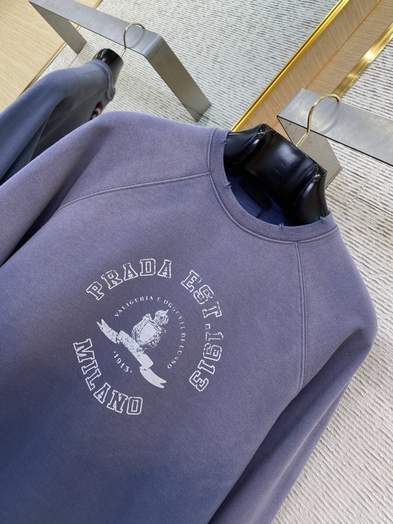 Prada Logo Printed Colour Block Triangle Label Crew Neck Gradient Sweatshirt 5