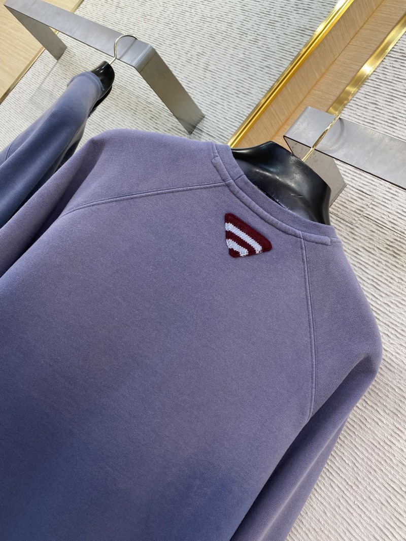Prada Logo Printed Colour Block Triangle Label Crew Neck Gradient Sweatshirt 7