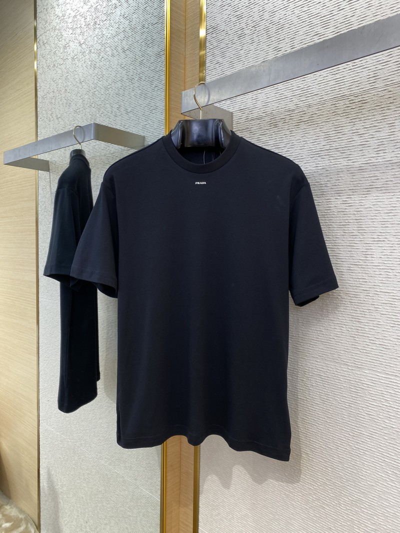 Prada Silicone Alphabet Medallion Short Sleeve T-Shirt Black 4