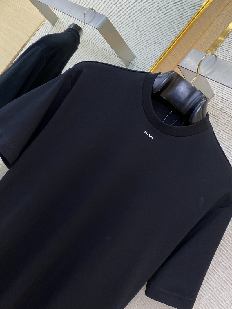 Prada Silicone Alphabet Medallion Short Sleeve T-Shirt Black 5