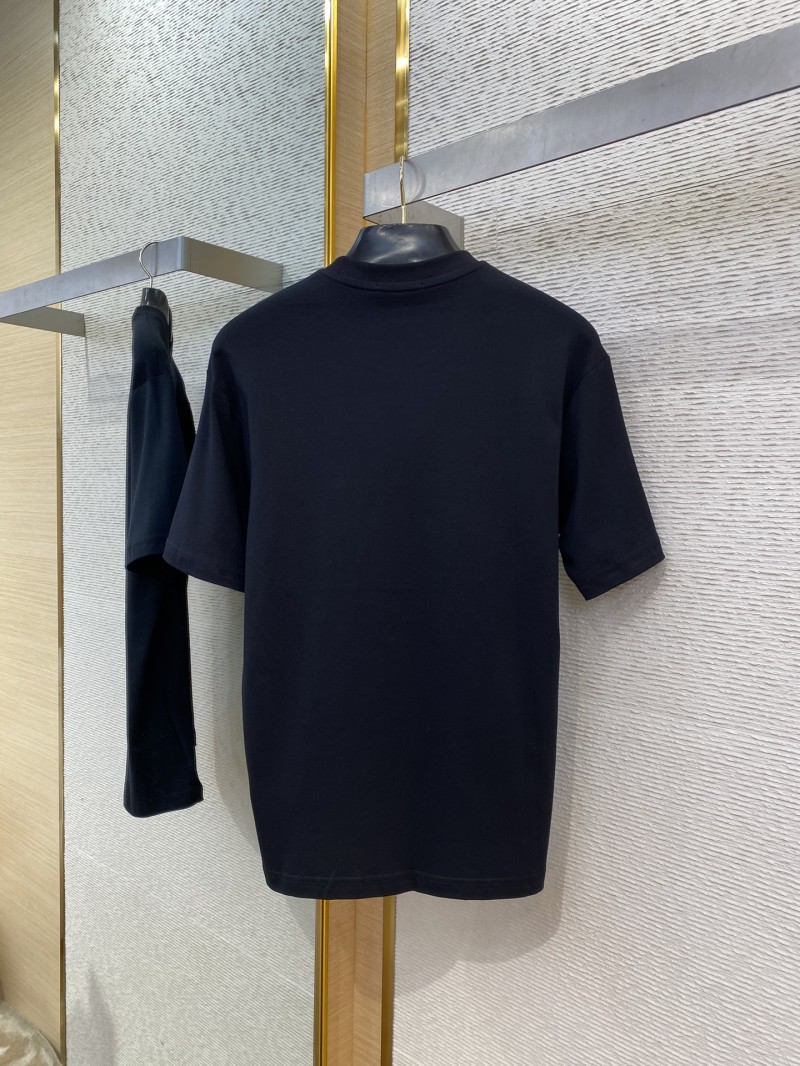 Prada Silicone Alphabet Medallion Short Sleeve T-Shirt Black 6