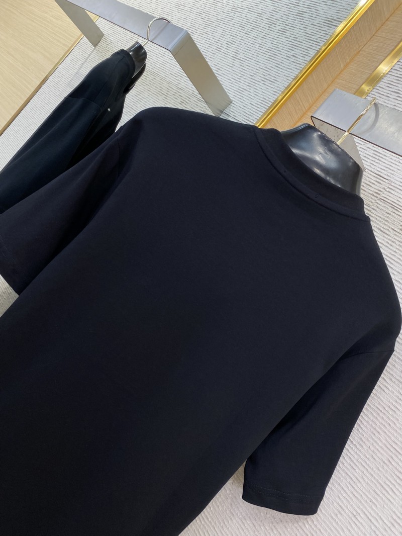 Prada Silicone Alphabet Medallion Short Sleeve T-Shirt Black 7