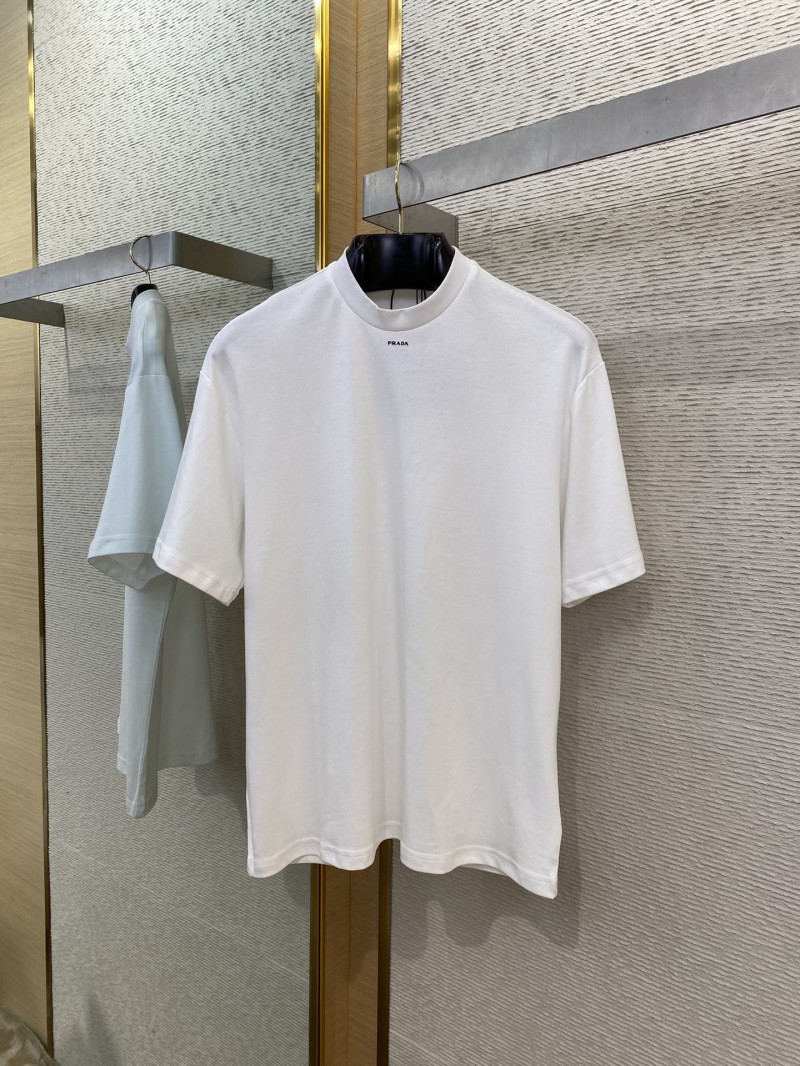 Prada Silicone Alphabet Medallion Short Sleeve T-Shirt White 4