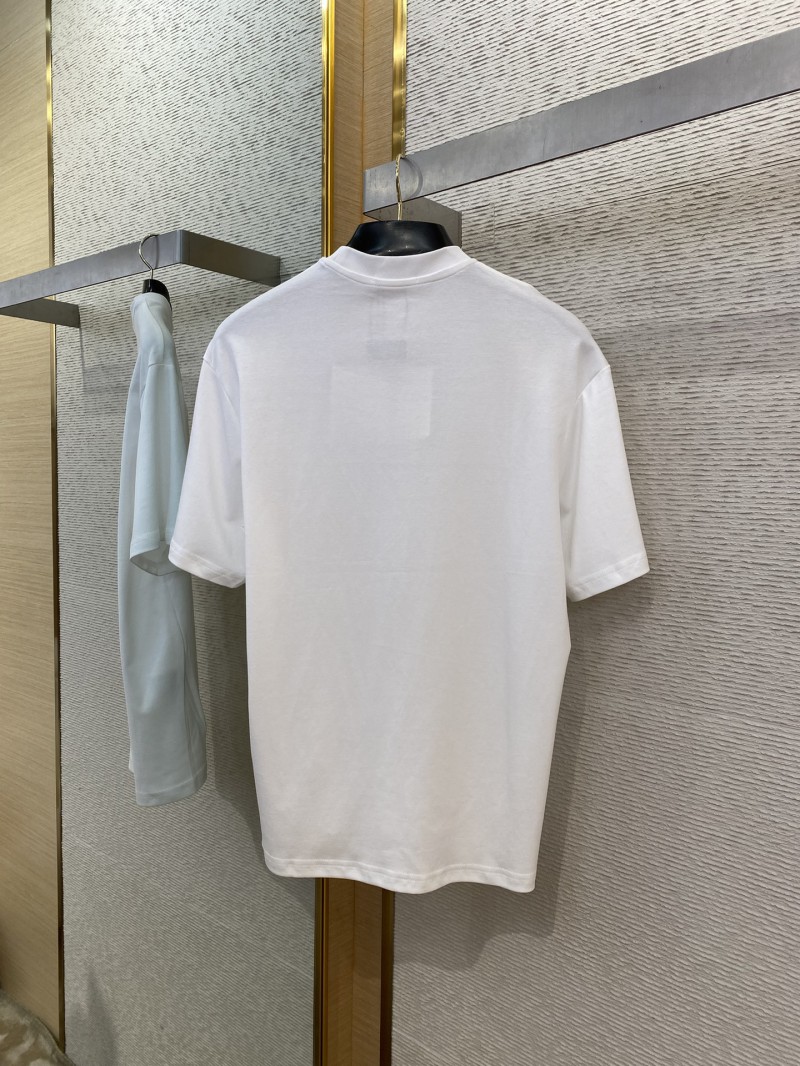 Prada Silicone Alphabet Medallion Short Sleeve T-Shirt White 6