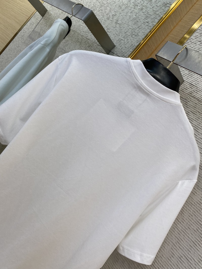 Prada Silicone Alphabet Medallion Short Sleeve T-Shirt White 7