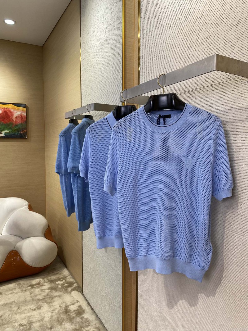 Prada logo cut-out polo shirt with lapel collar1 2