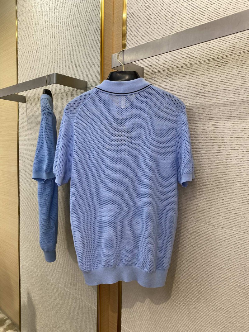 Prada logo cut-out polo shirt with lapel collar1 6