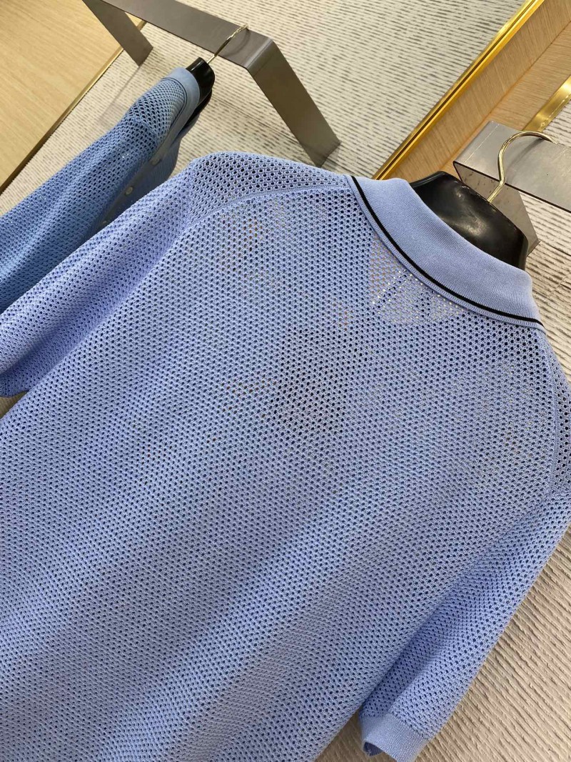 Prada logo cut-out polo shirt with lapel collar1 7