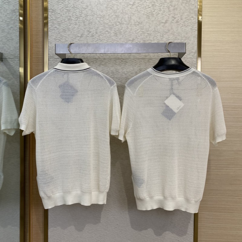 Prada logo cut-out polo shirt with lapel collar2 1