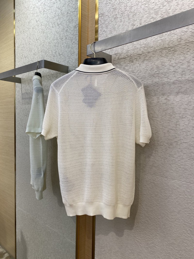 Prada logo cut-out polo shirt with lapel collar2 6
