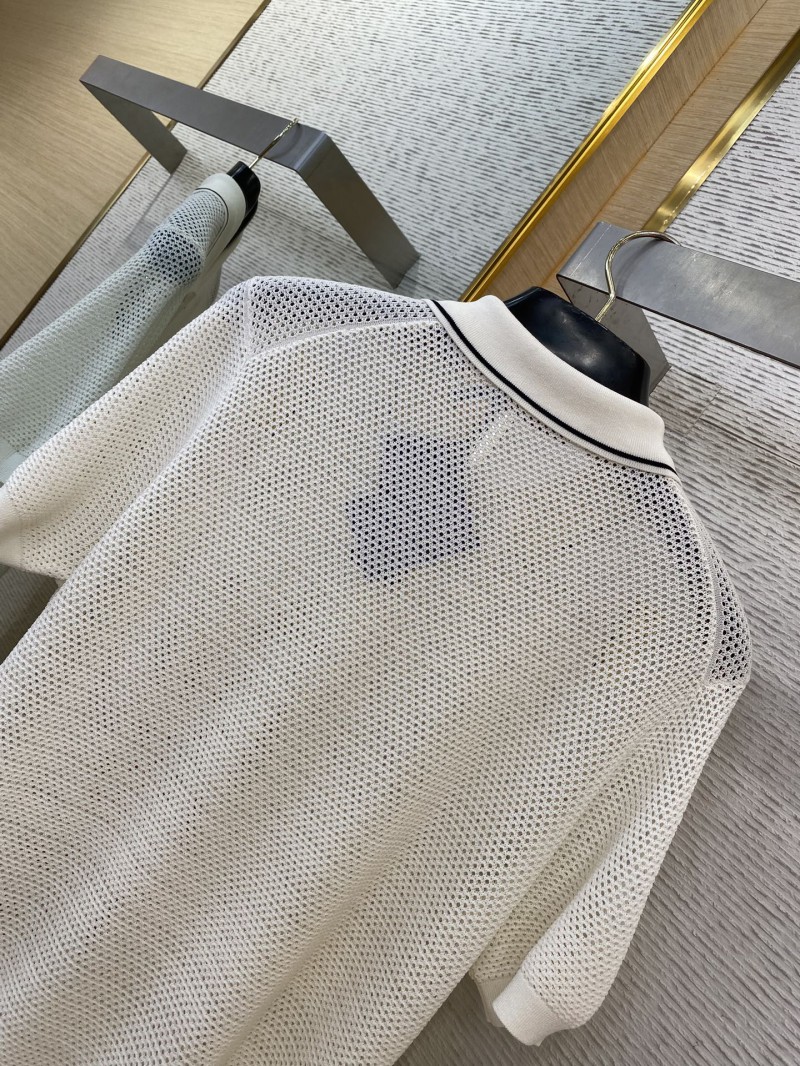 Prada logo cut-out polo shirt with lapel collar2 7