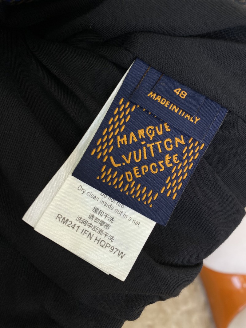 LV stand-up collar check woven zip jacket 8