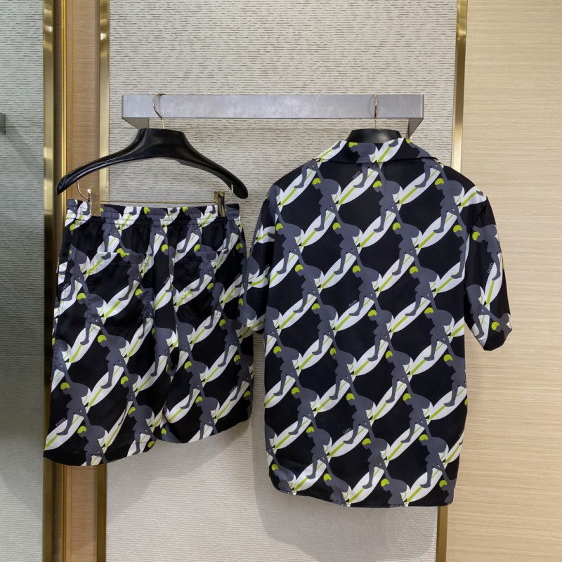Gucci Surf Print Silk Short Sleeve Shirt 1