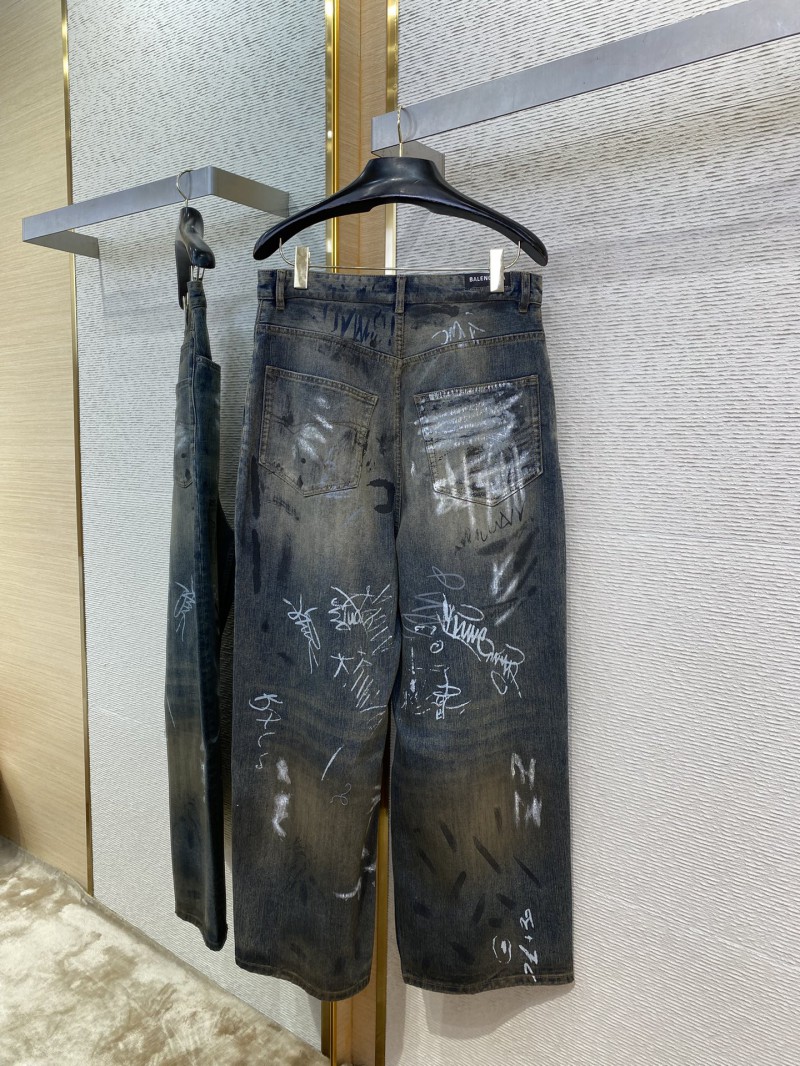 Balenciaga hand-painted washed baggy jeans 6