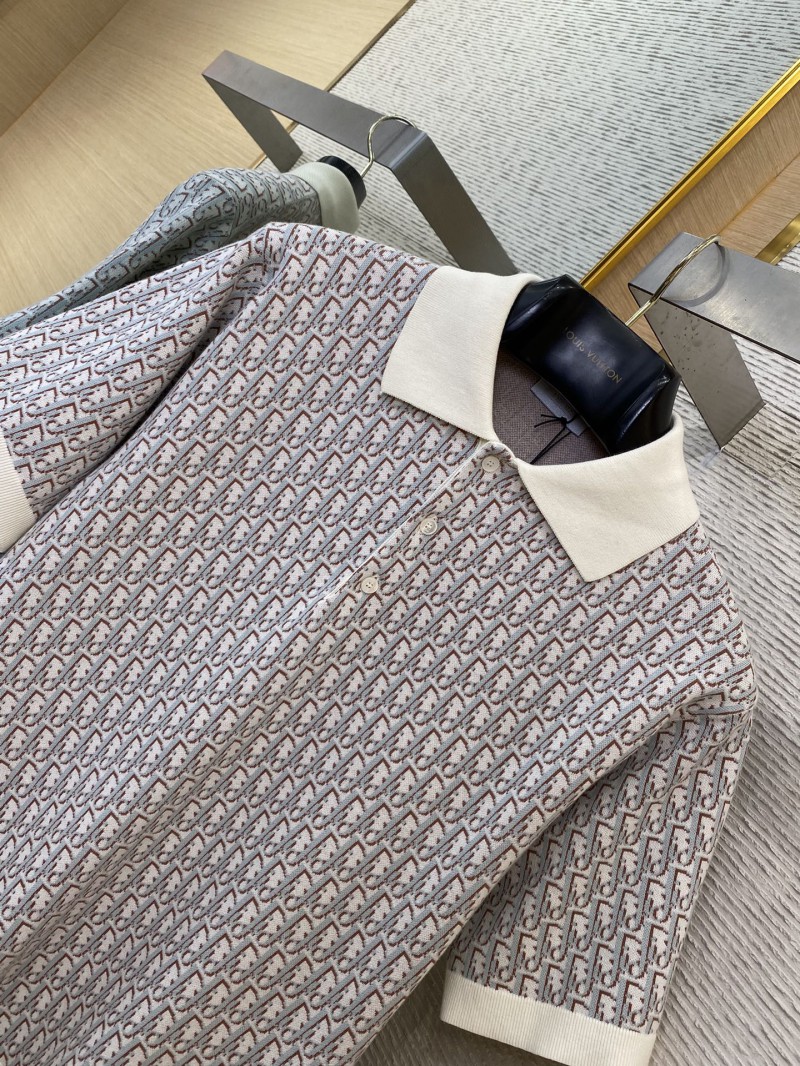 Dior Knitted Jacquard Polo Shirt White 5