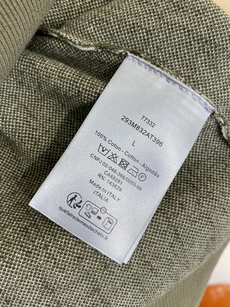 Dior Knitted Jacquard Polo Shirt Green 8