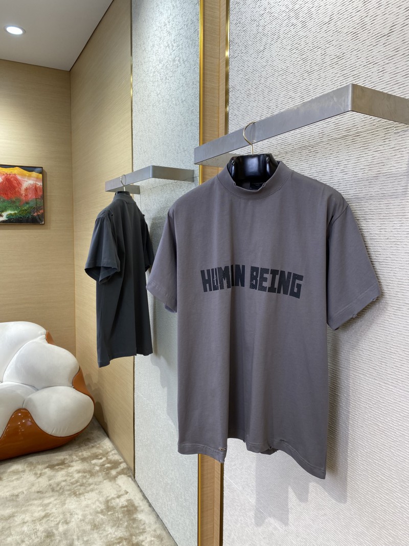 Balenciaga Letter Destroyed Irregular Short Sleeve T-Shirt 2