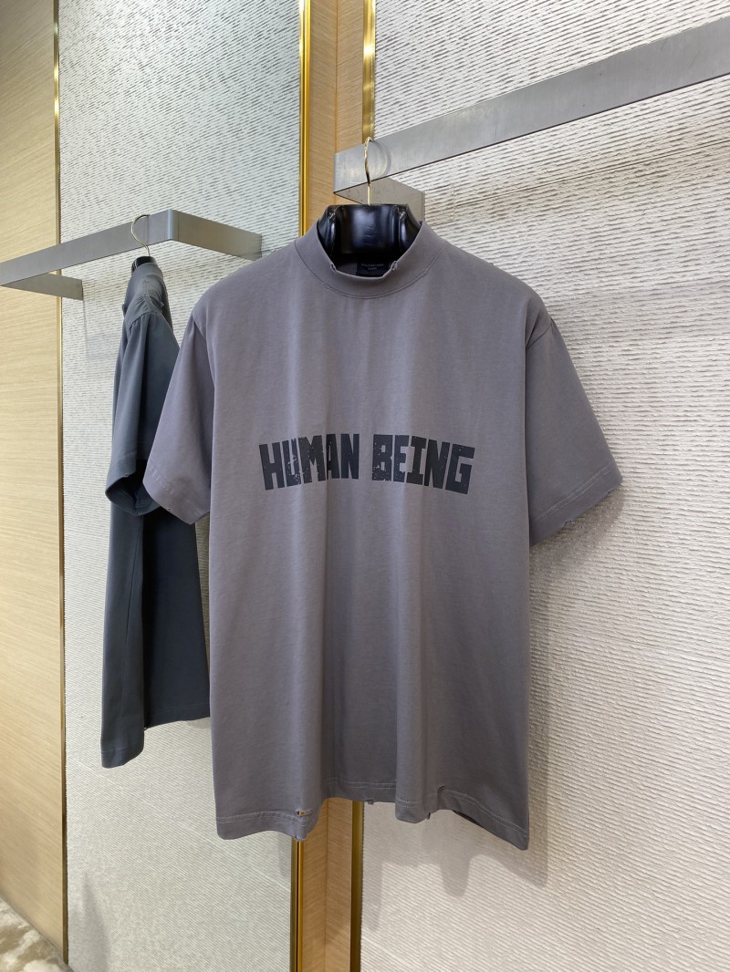 Balenciaga Letter Destroyed Irregular Short Sleeve T-Shirt 4