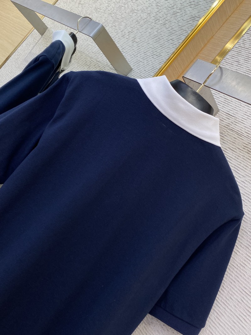 Miu Miu Colour Block Collar Beaded Short Sleeve Polo Shirt 7