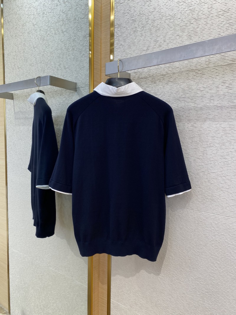 LV embroidered pearl button polo shirt 6