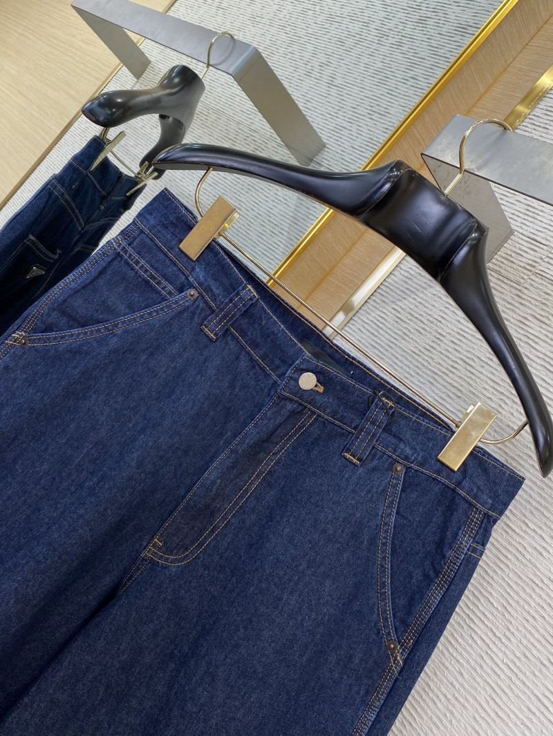 Prada Triangle Label Denim Shorts 5