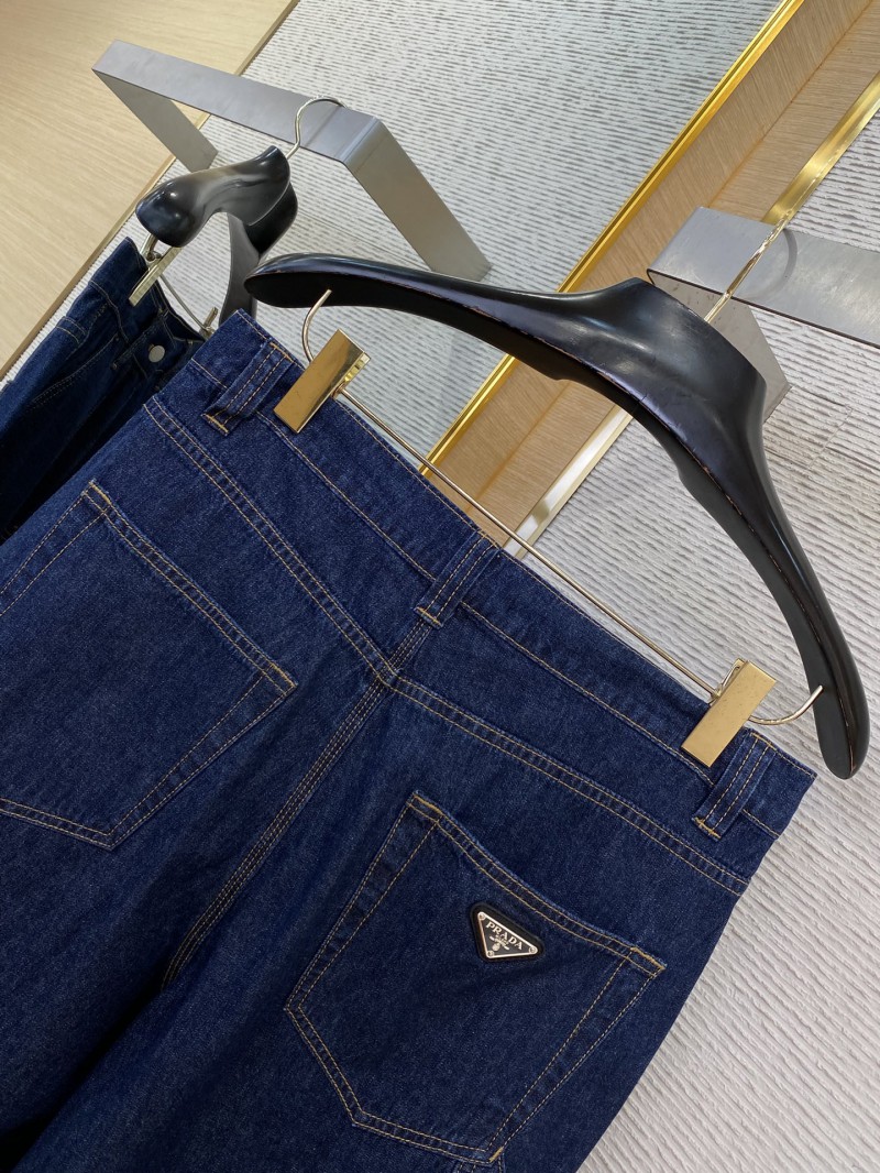 Prada Triangle Label Denim Shorts 7
