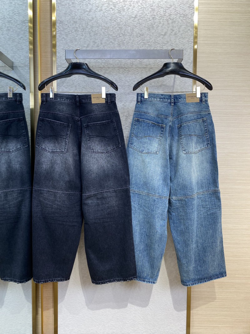 Balenciaga Fancy Drawstring Jeans Black 1