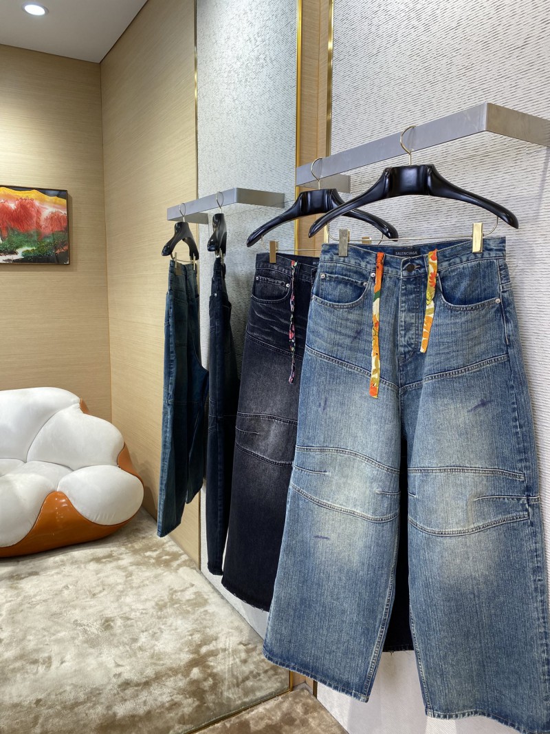 Balenciaga Fancy Drawstring Jeans Blue 2