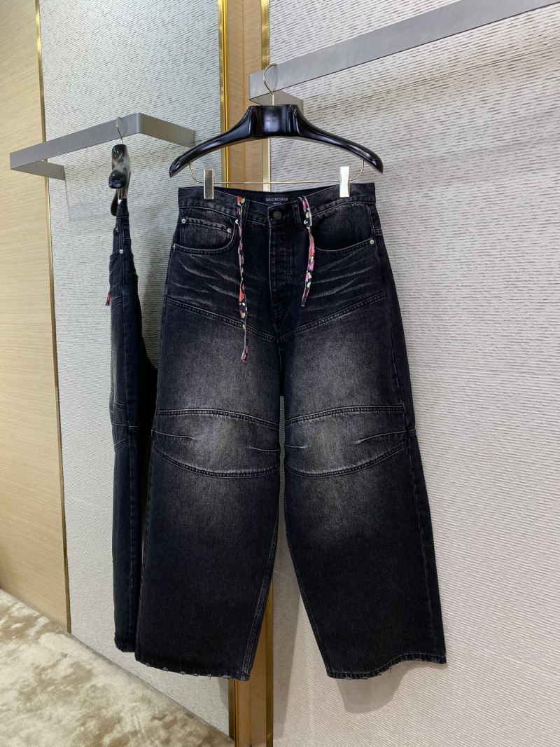 Balenciaga Fancy Drawstring Jeans Black 4