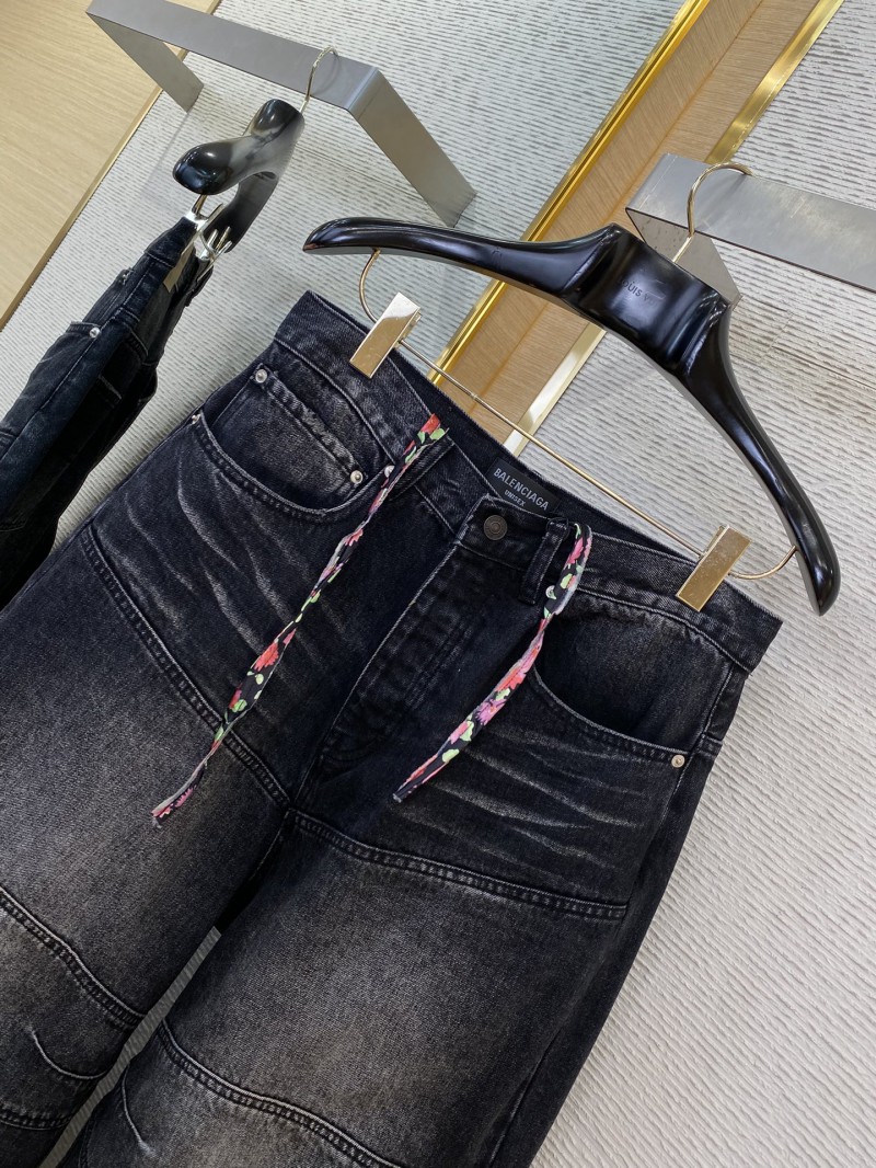 Balenciaga Fancy Drawstring Jeans Black 5