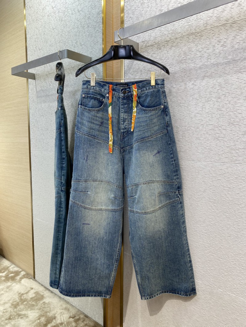 Balenciaga Fancy Drawstring Jeans Blue 4