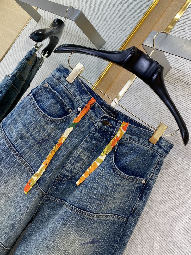 Balenciaga Fancy Drawstring Jeans Blue 5