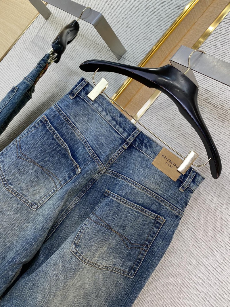 Balenciaga Fancy Drawstring Jeans Blue 7