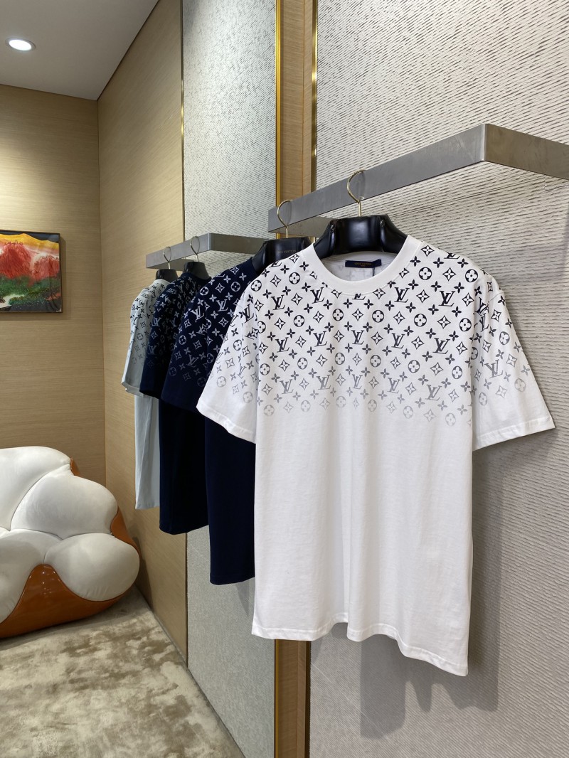 LV Classic Gradient Cotton Round Neck Short Sleeve White 2