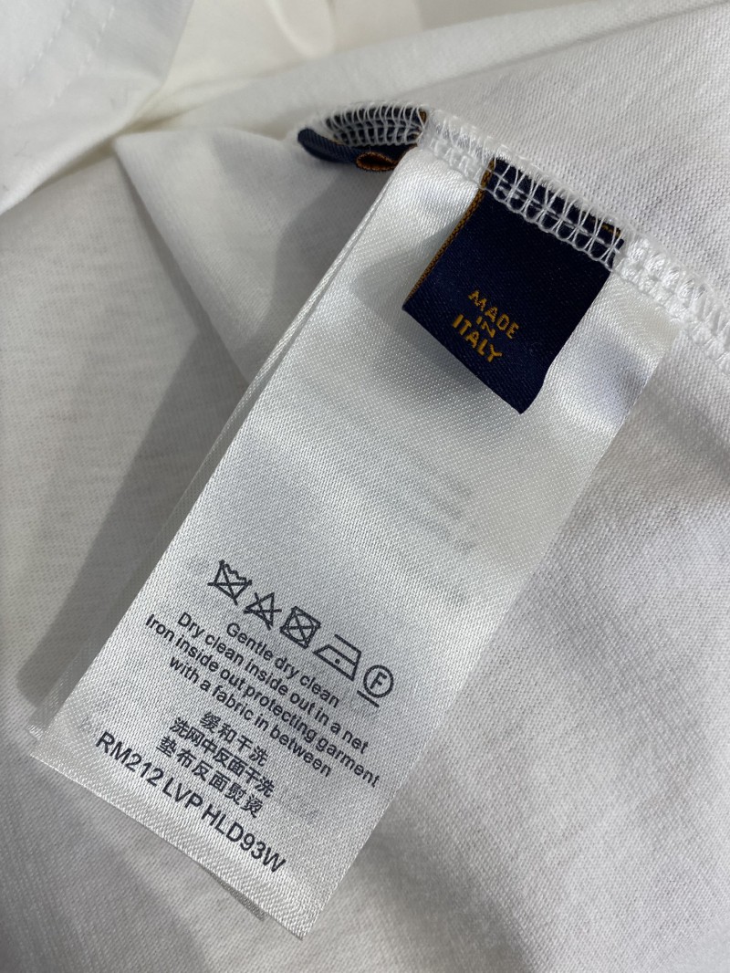 LV Classic Gradient Cotton Round Neck Short Sleeve White 8