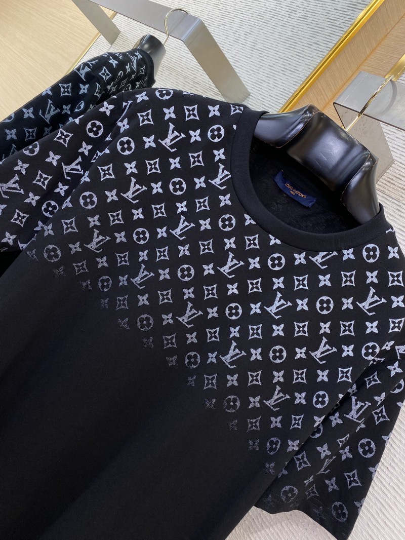 LV Classic Gradient Cotton Round Neck Short Sleeve 1 5