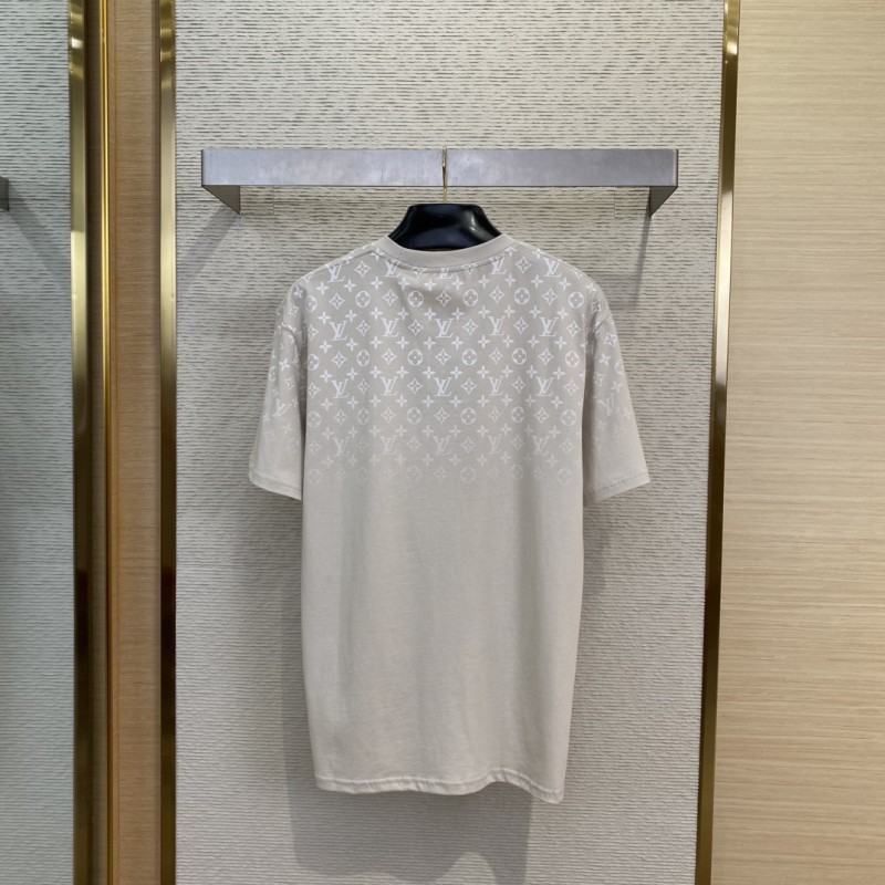 LV Classic Gradient Cotton Round Neck Short Sleeve 2 1