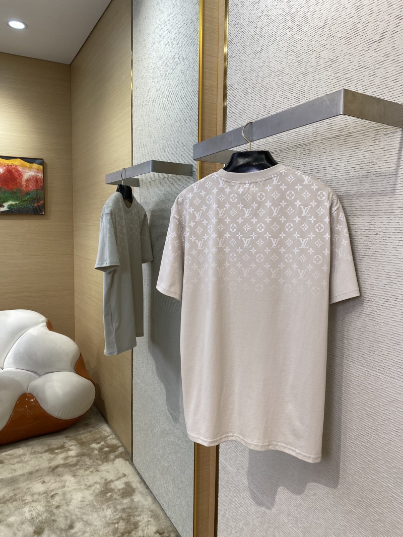 LV Classic Gradient Cotton Round Neck Short Sleeve 2 3