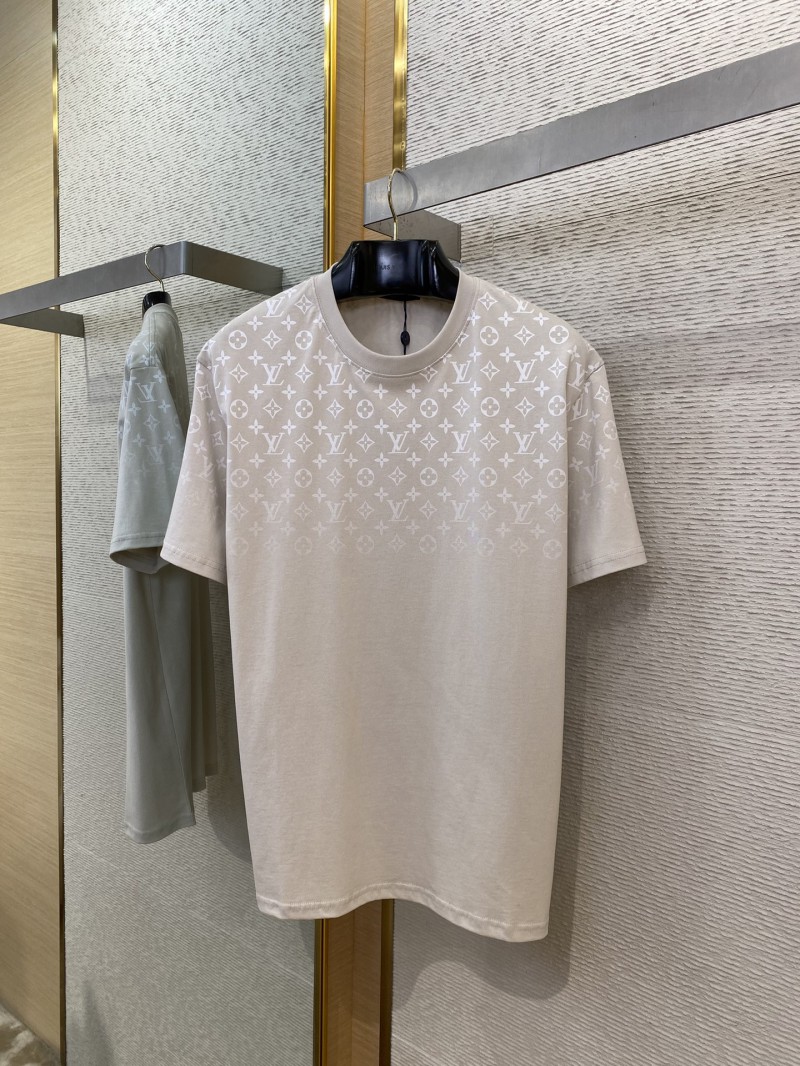 LV Classic Gradient Cotton Round Neck Short Sleeve 2 4