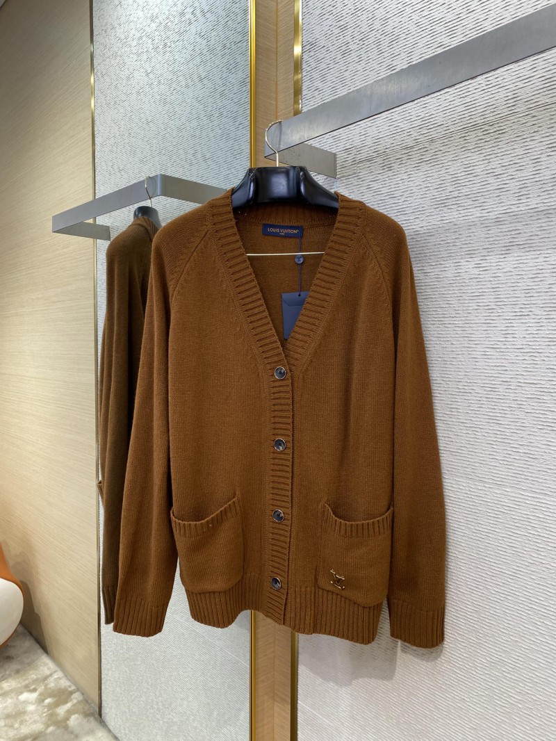 LV logo knitted cardigan jacket 4