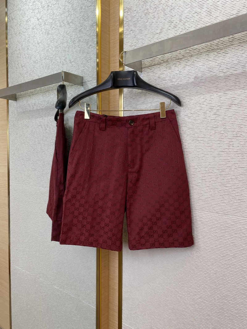 Gucci Jacquard Shorts Burgundy 4