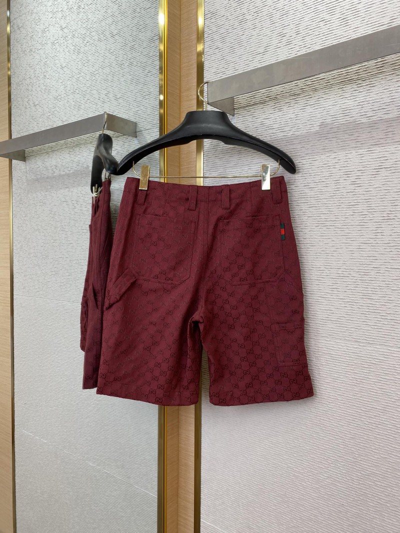 Gucci Jacquard Shorts Burgundy 5