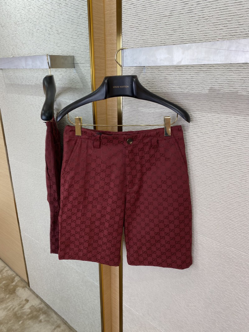 Gucci Jacquard Shorts Burgundy 6
