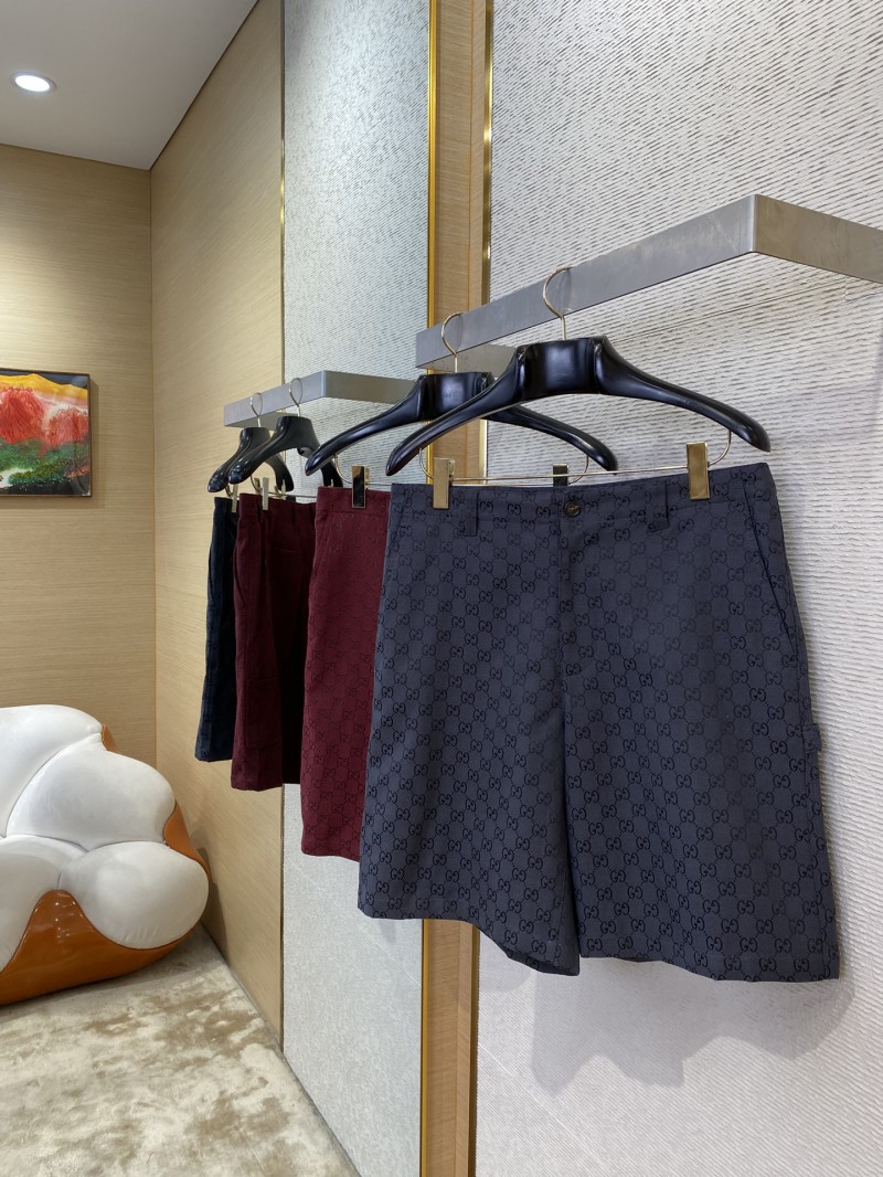 Gucci GG Full Print Jacquard Shorts Burgundy 2