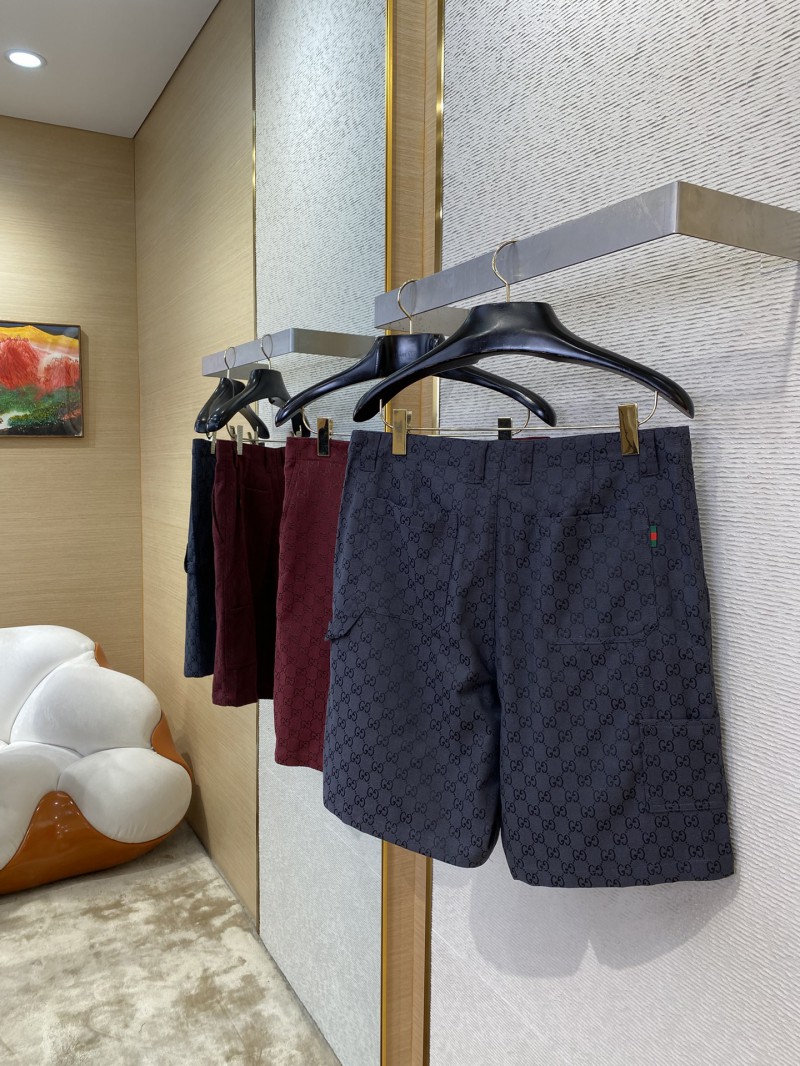 Gucci GG Full Print Jacquard Shorts Burgundy 3