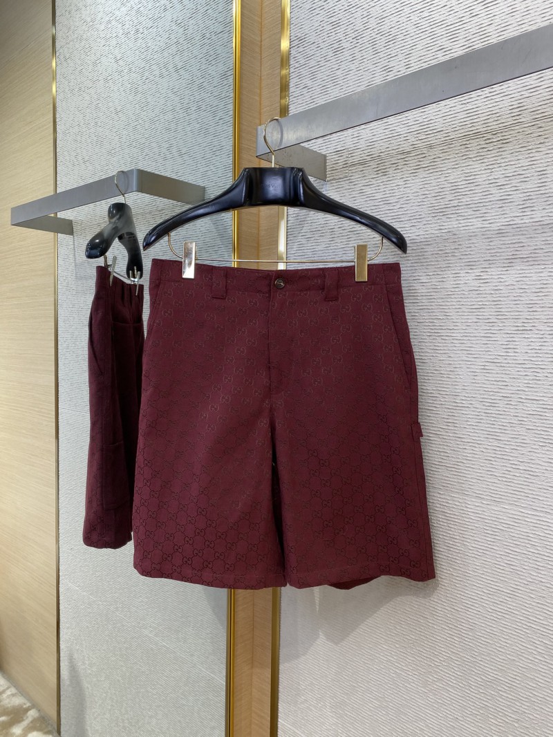 Gucci GG Full Print Jacquard Shorts Burgundy 4
